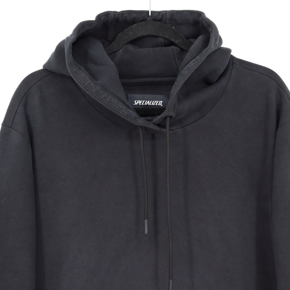 Specialized Mens XL Black Pullover Hoodie S-Logo Cycling Bike Sweatshirt Pocket - Picture 3 of 7